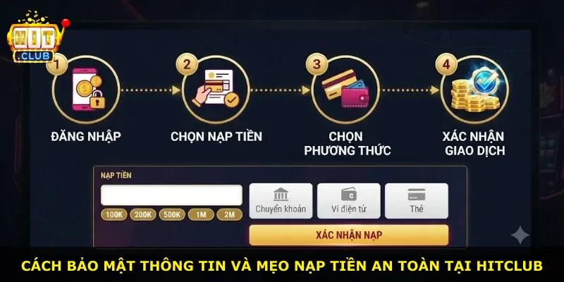 Cách bảo mật thông tin và mẹo nạp tiền an toàn tại Hitclub
