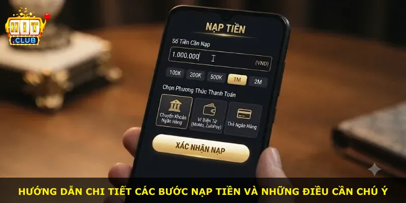 Hướng dẫn chi tiết các bước nạp tiền và những điều cần chú ý