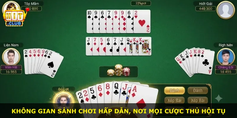 Không gian sảnh chơi hấp dẫn, nơi mọi cược thủ hội tụ