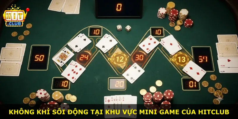 Không khí sôi động tại khu vực mini game của Hitclub